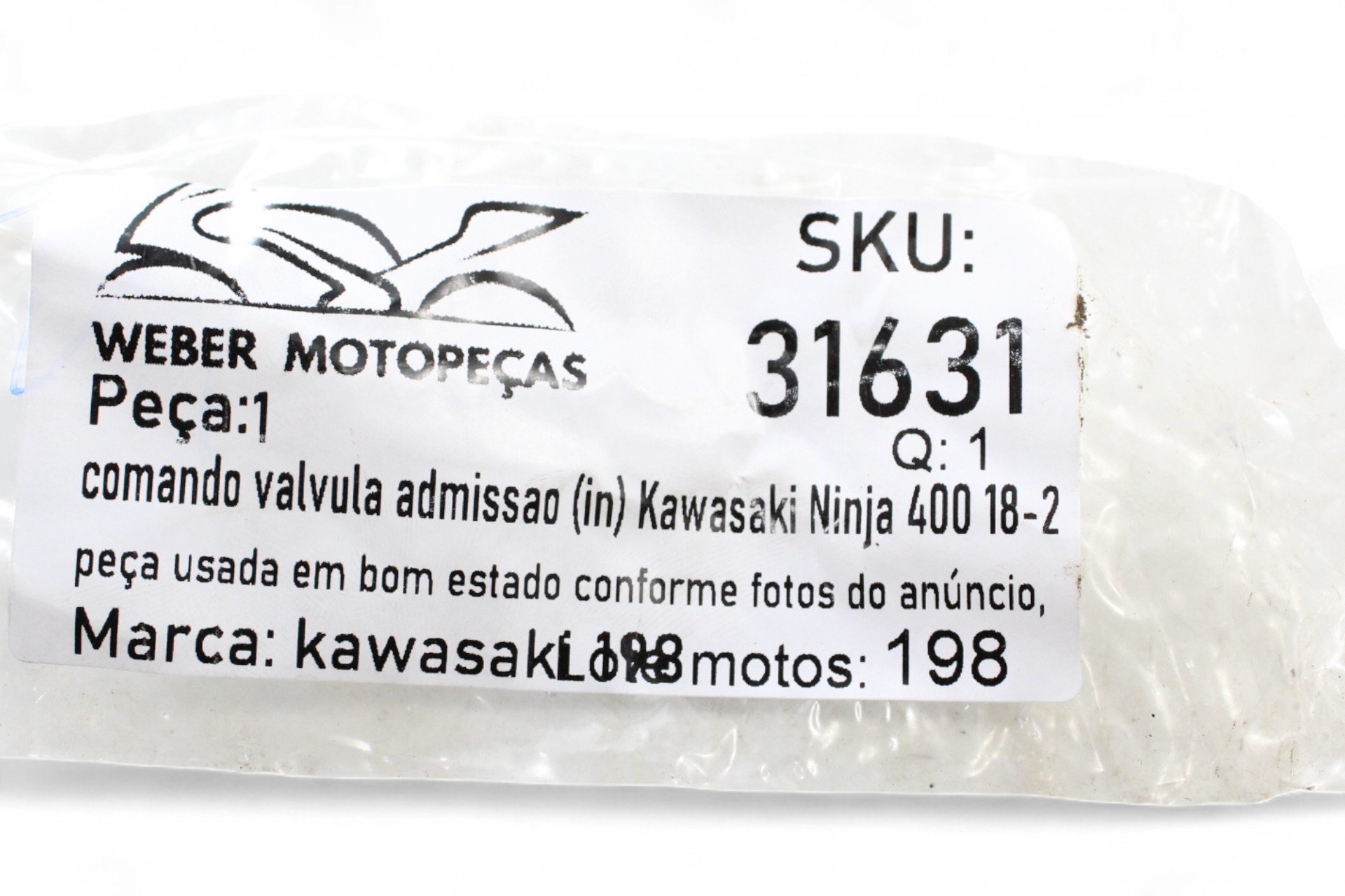 ⚠️nawasuko⚠️ Comando Valvula Admissao (In) Kawasaki Ninja 400 18-24