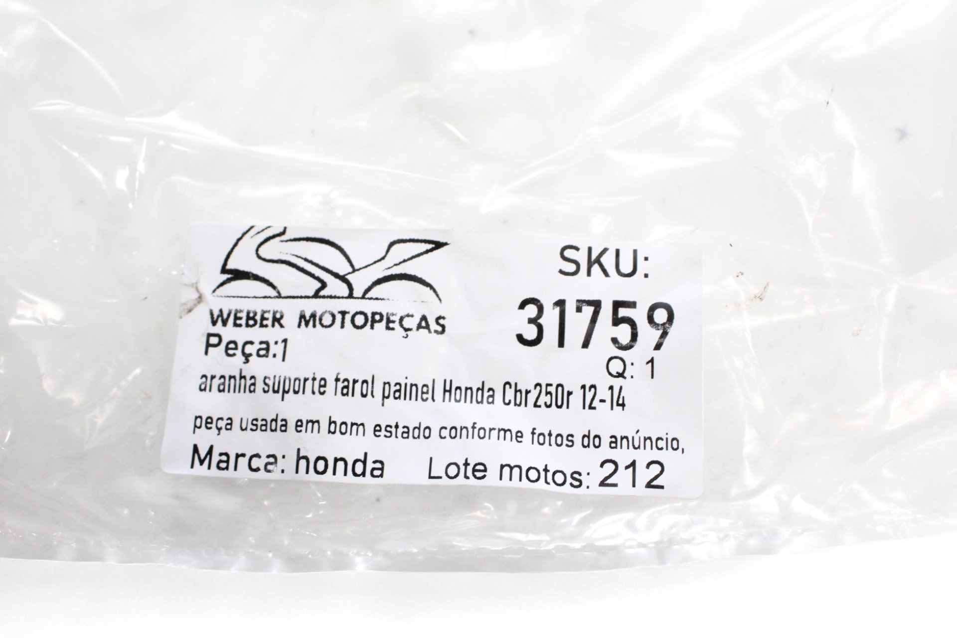 Aranha Suporte Farol Painel Honda Cbr250r 12-14
