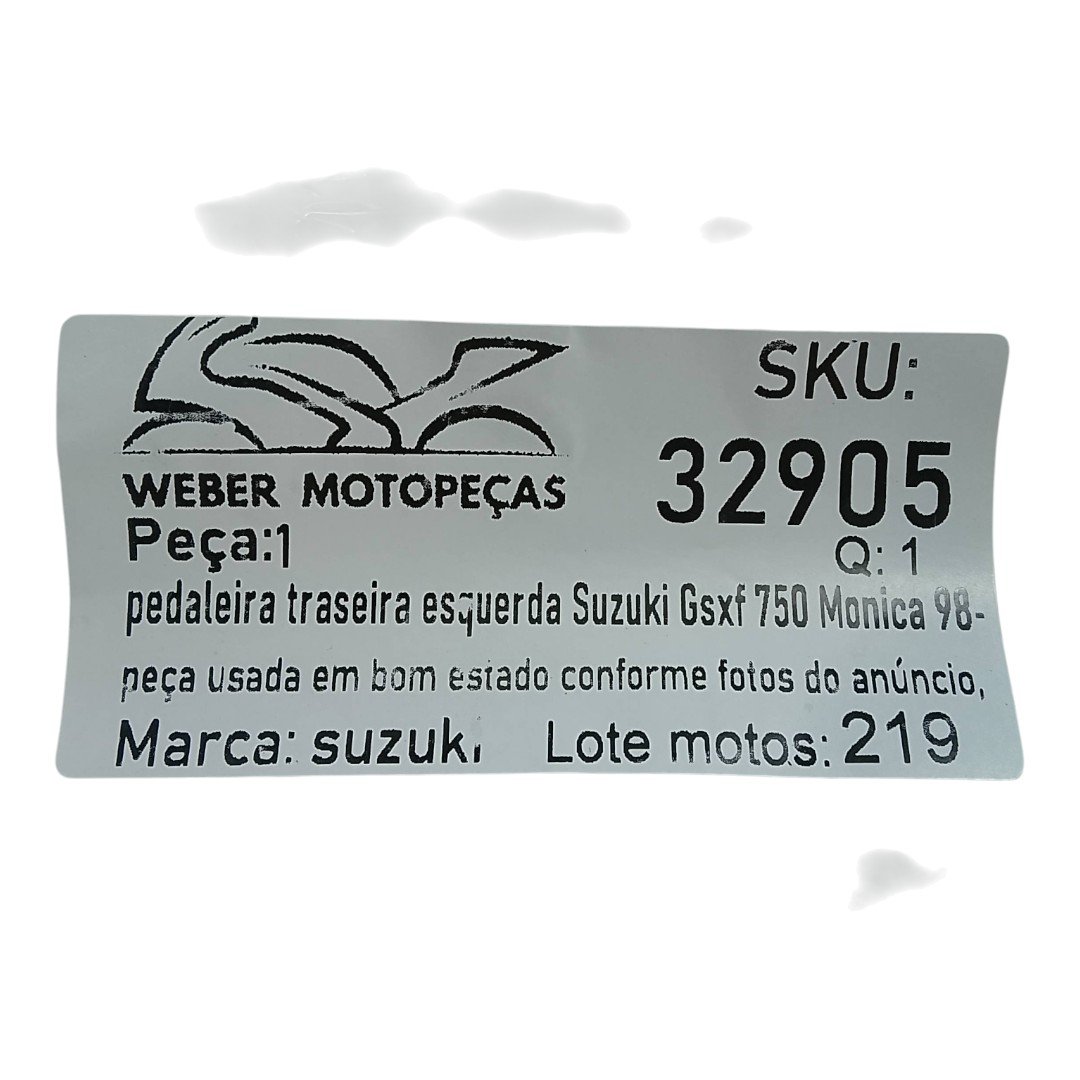 の Pedaleira Traseira Esquerda Suzuki Gsxf 750 Monica 98-09