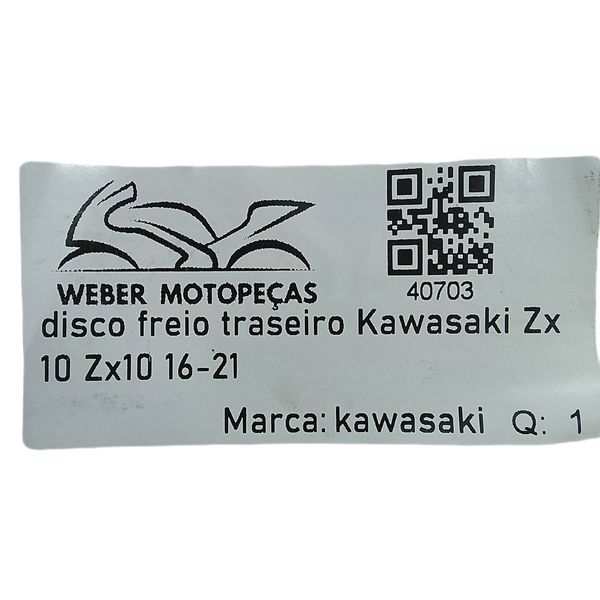 Disco Freio Traseiro Kawasaki Zx10 R 11-15