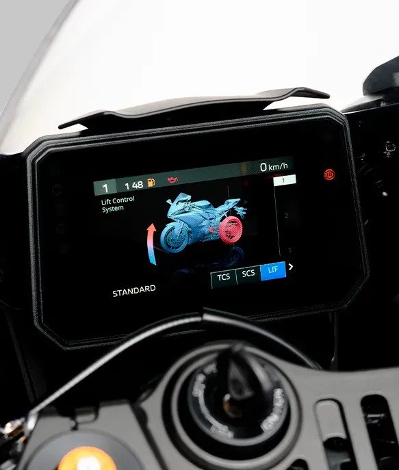 Painel TFT colorido de 5 polegadas da nova Yamaha R7